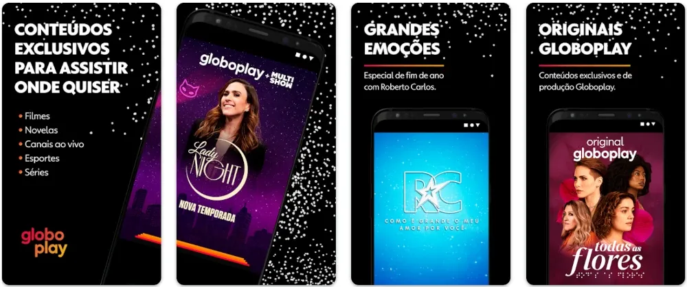Baixar Aplicativo Oficial GloboPlay, Para Assistir a Rede Globo de Tv ao Vivo, Prints do App